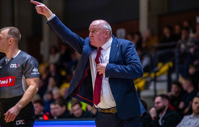 V.Šeškus peikė savo auklėtinius (Foto: Lukas Šeputis)