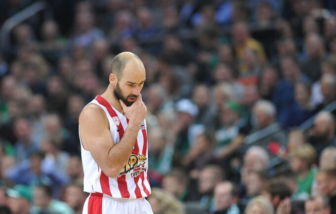V.Spanoulis po rungtynių diskutavo su Šaru (Rokas Lukoševičius, Fotodiena.lt)