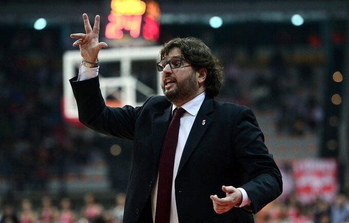 A.Trinchieri sako, kad esminis pokytis varžovų žaidime yra Š.Jasikevičius (Scanpix nuotr.)