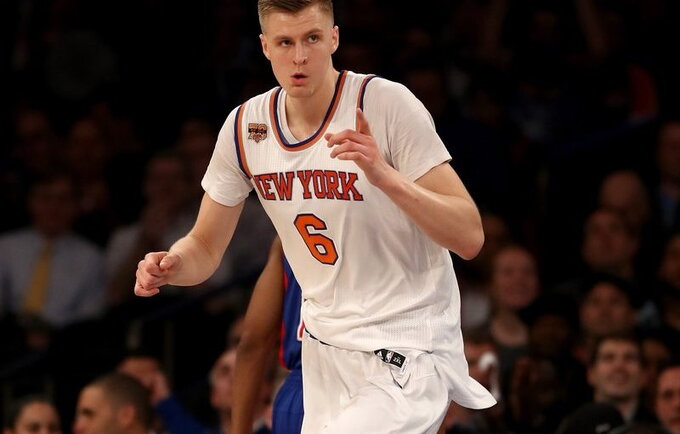 K.Porzingis Niujorke užsibus dar mažiausiai dvejus metus (Scanpix nuotr.)
