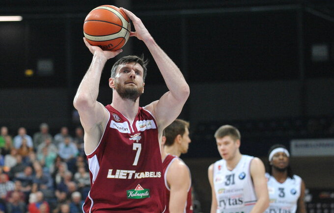 Darjušas Lavrinovičius tapo antrųjų pusfinalio rungtynių MVP (Rokas Lukoševičius, Fotodiena.lt)