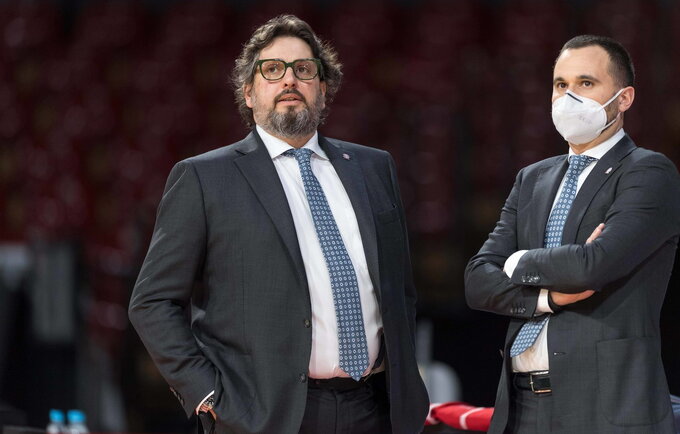 A.Trinchieri komandą atvedė į Eurolygos atkrintamąsias (Scanpix nuotr.)