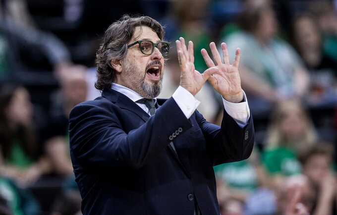 A.Trinchieri turėjo pastabų naujokui („Betsafe-LKL“ nuotr.)