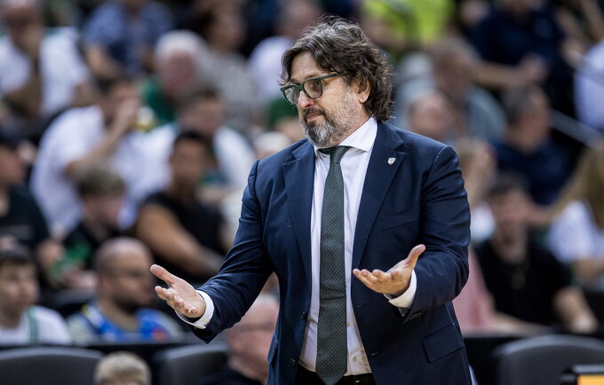 A.Trinchieri buvo nepatenkintas antruoju ir trečiuoju kėliniais („Betsafe-LKL“ nuotr.)