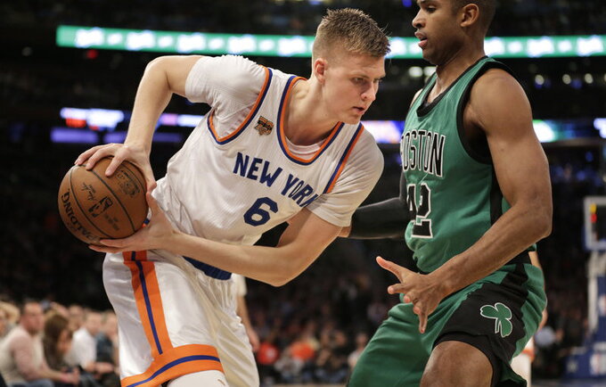 K.Porzingis sudomino kelias NBA ekipas (Scanpix nuotr.)