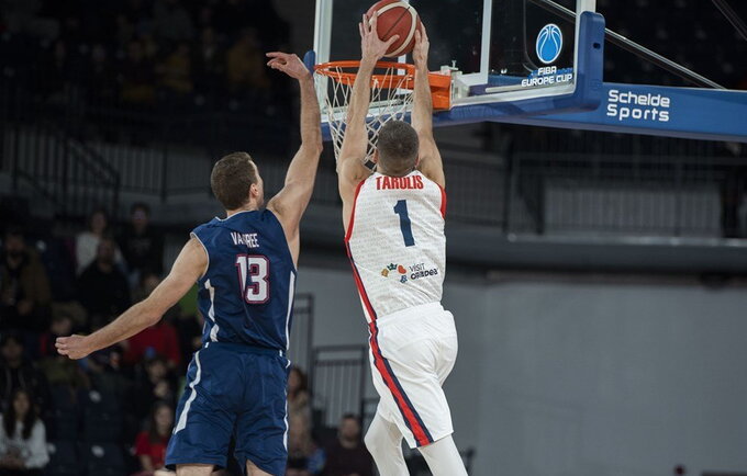D.Tarolis šventė pergalę (FIBA Europe nuotr.)
