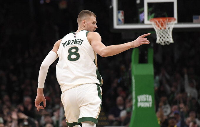 K.Porzingis pelnė 34 taškus (Scanpix nuotr.)