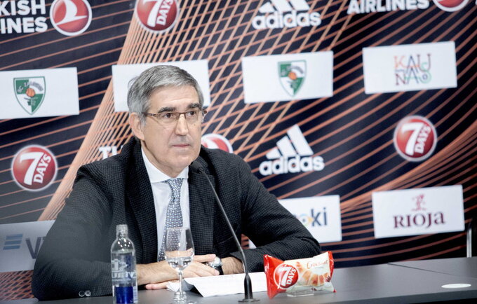 J.Bertomeu norėtų, kad silpniausios Eurolygos komandos iškristų į Europos taurę (BNS nuotr.)