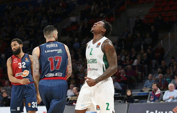 D.Thompsonas sužaidė geriausią sezono mačą Eurolygoje (Foto: „Žalgiris“)