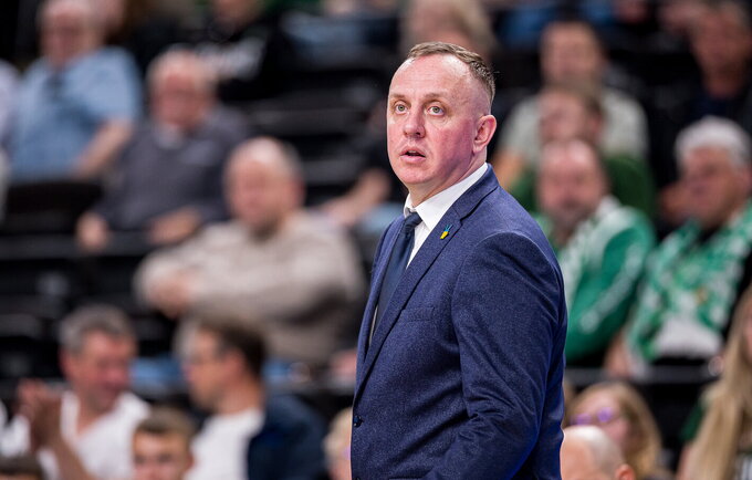 M.Šernius neliko patenkintas tuo, ką jo auklėtiniai pasiėmė iš rungtynių (Foto: Rokas Lukoševičius)