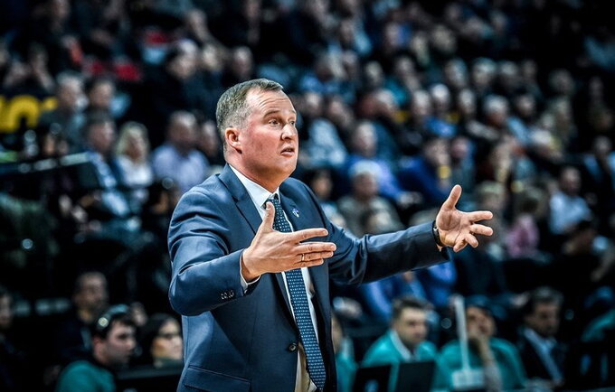 K.Maksvytis neliko patenkintas mačo startu (FIBA Europe nuotr.)