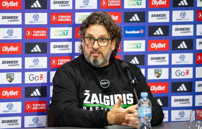 A.Trinchieri savaitę su „Žalgiriu“ praleis Ispanijoje (BNS nuotr.)