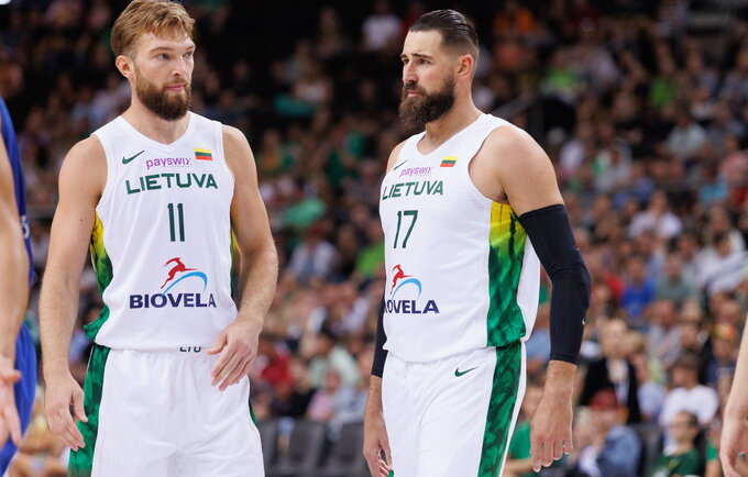 D.Sabonis ir J.Valančiūnas vėl žaidė kartu (BNS nuotr.)